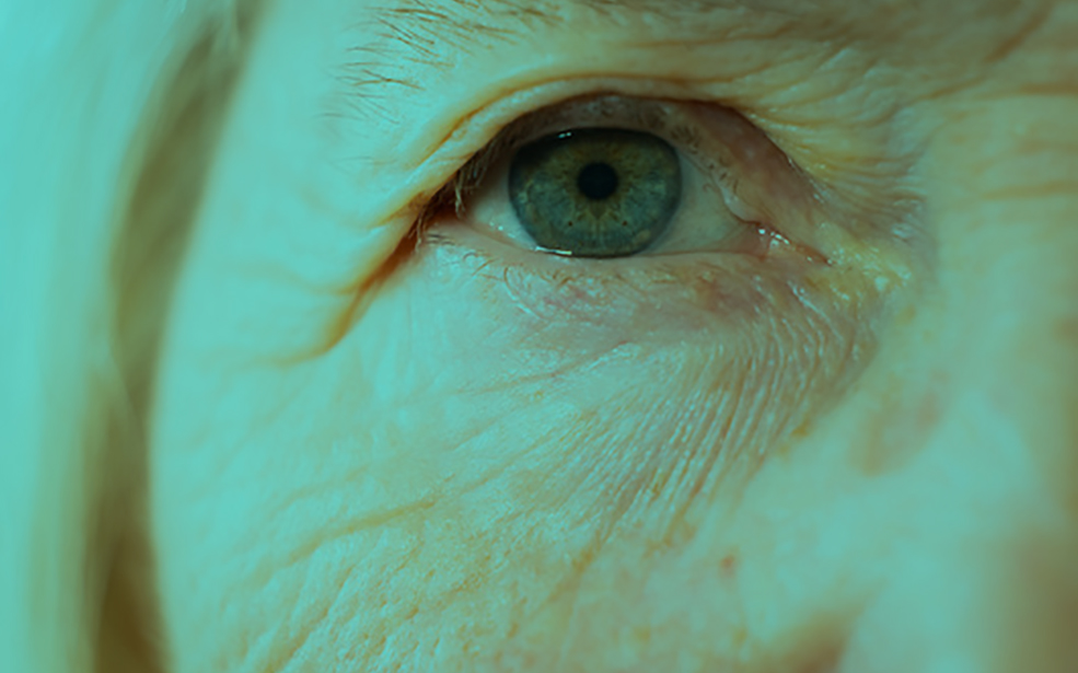 Senior woman's eye